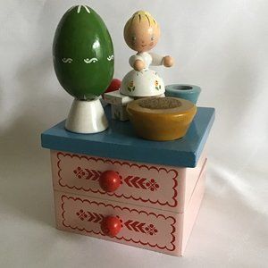 Rare Vintage Mid Century Sevi Italian Wood Trinket Box